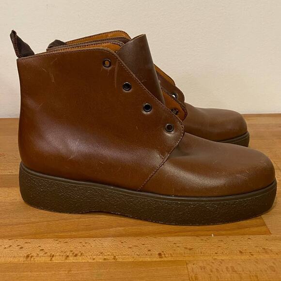 Robert Clergerie Made in France Brown Leather Booties 6.5us - Picture 3 of 10